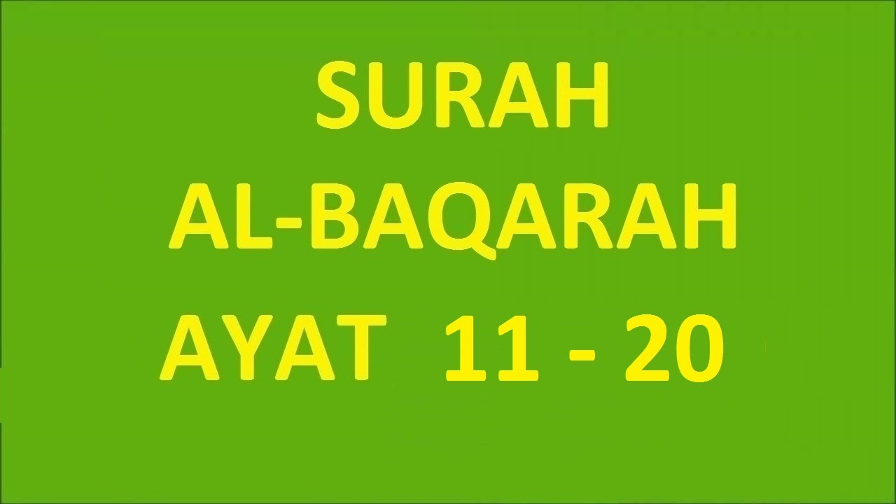 Detail Surat Al Baqarah Ayat 10 20 Nomer 2