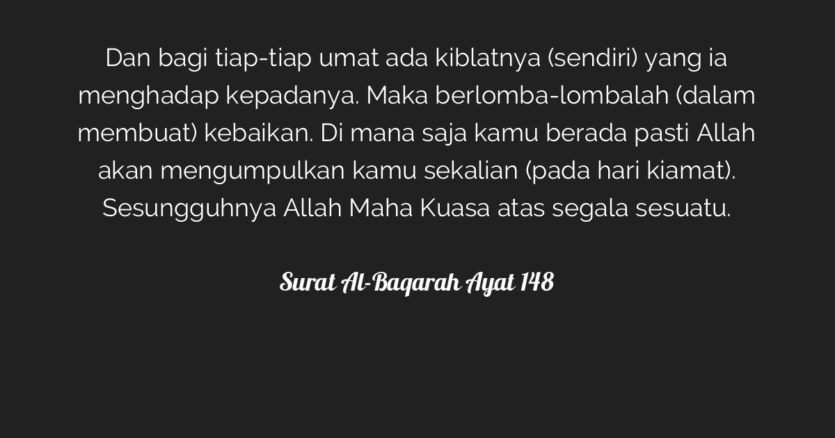 Detail Surat Al Baqarah Ayat 148 Nomer 36