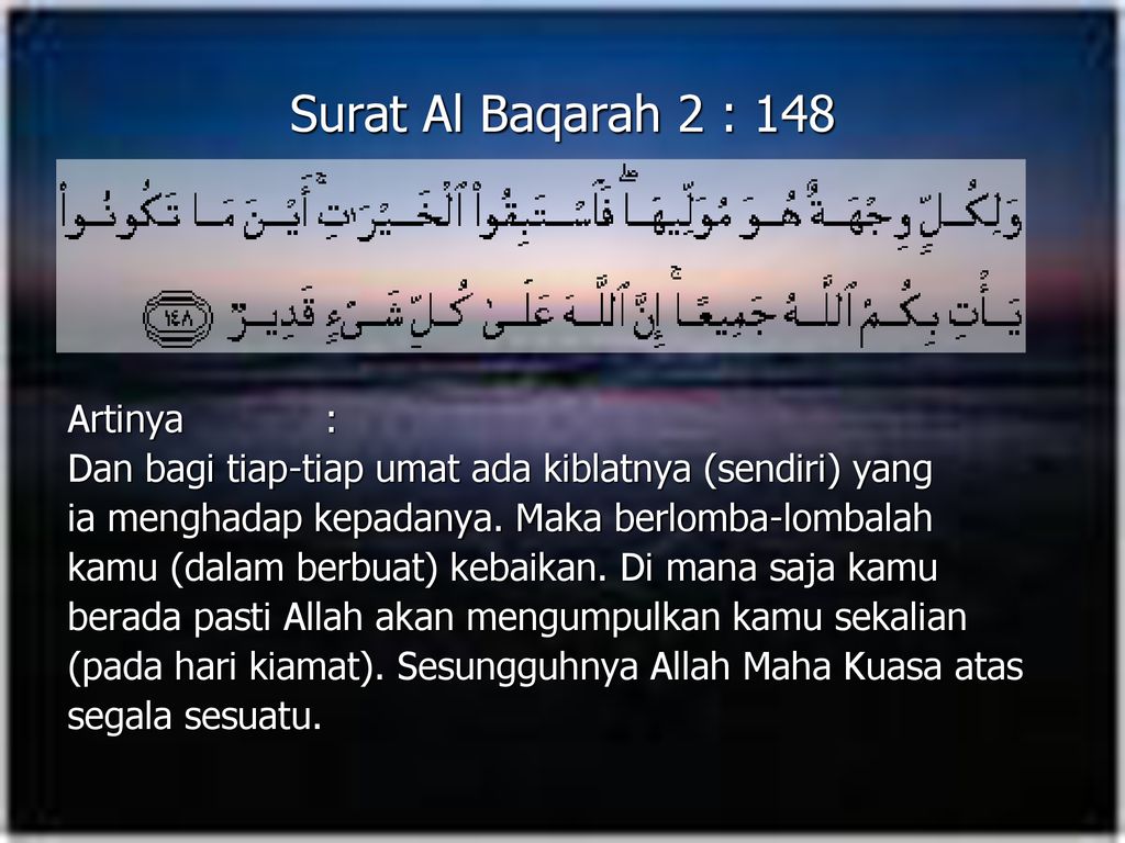 Detail Surat Al Baqarah Ayat 148 Nomer 9