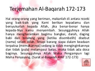 Detail Surat Al Baqarah Ayat 172 173 Nomer 48