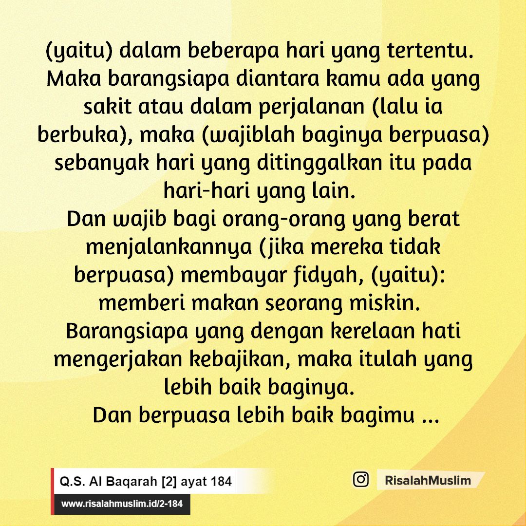 Detail Surat Al Baqarah Ayat 183 184 Nomer 26