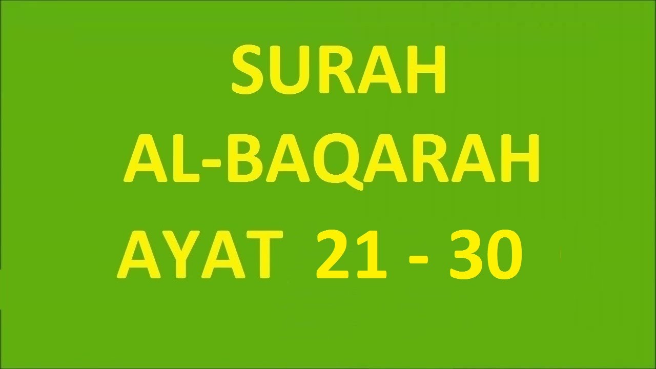 Detail Surat Al Baqarah Ayat 20 Sampai 30 Nomer 16