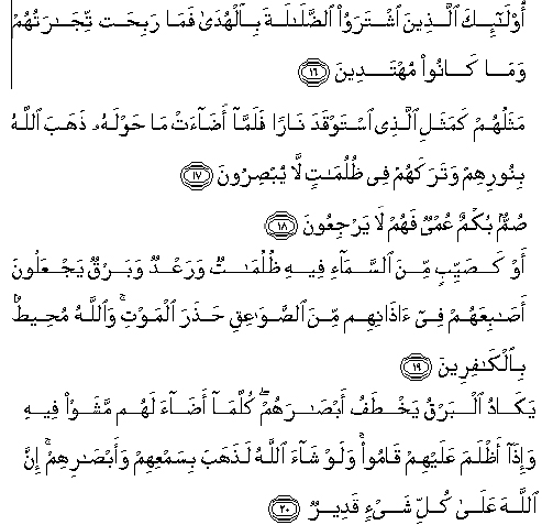 Detail Surat Al Baqarah Ayat 20 Sampai 30 Nomer 4