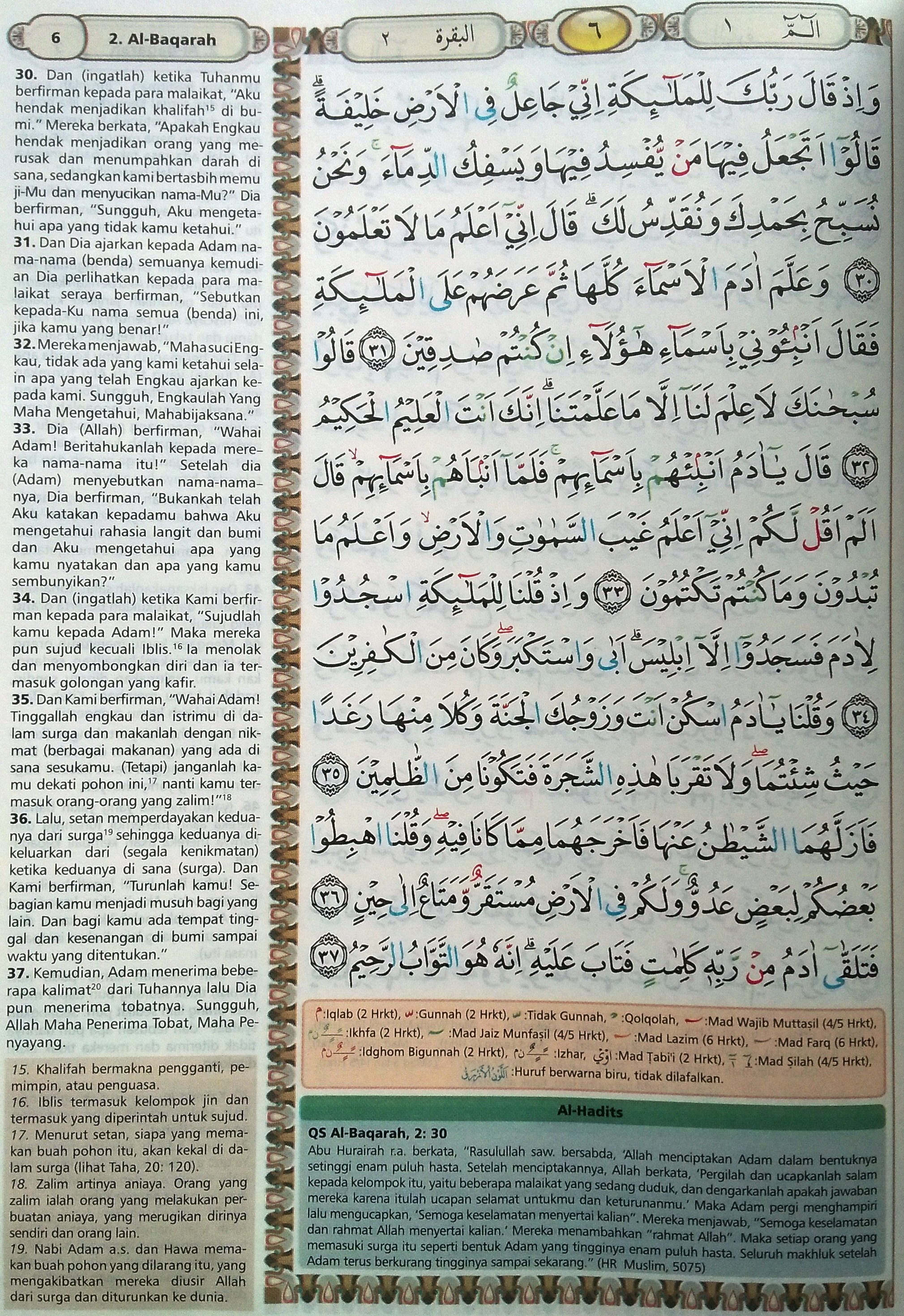 Detail Surat Al Baqarah Ayat 20 Sampai 30 Nomer 7