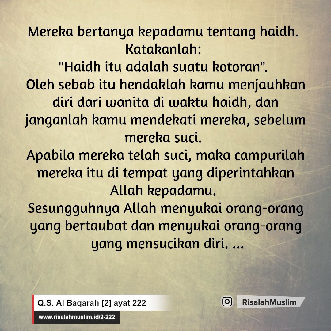 Detail Surat Al Baqarah Ayat 222 Nomer 22