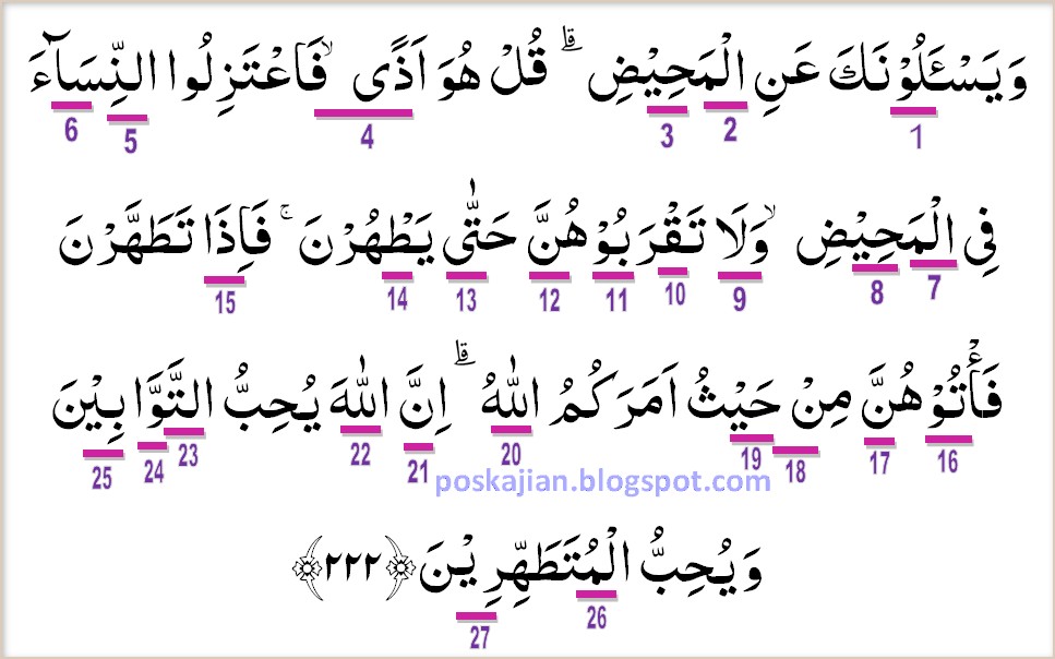 Detail Surat Al Baqarah Ayat 222 Nomer 31