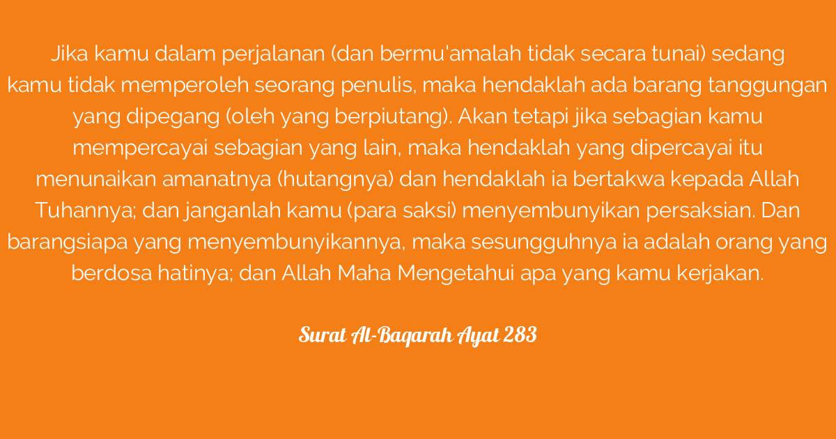 Detail Surat Al Baqarah Ayat 283 Nomer 25