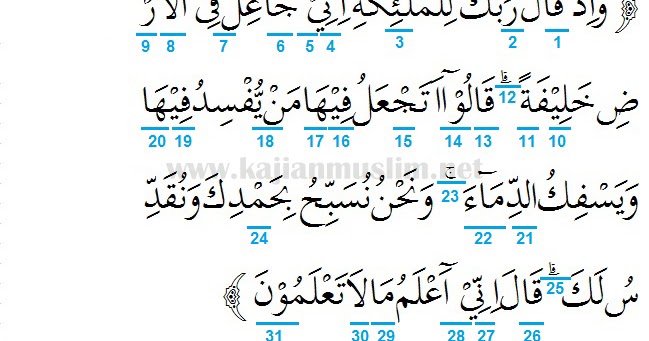 Detail Surat Al Baqarah Ayat 30 Nomer 11