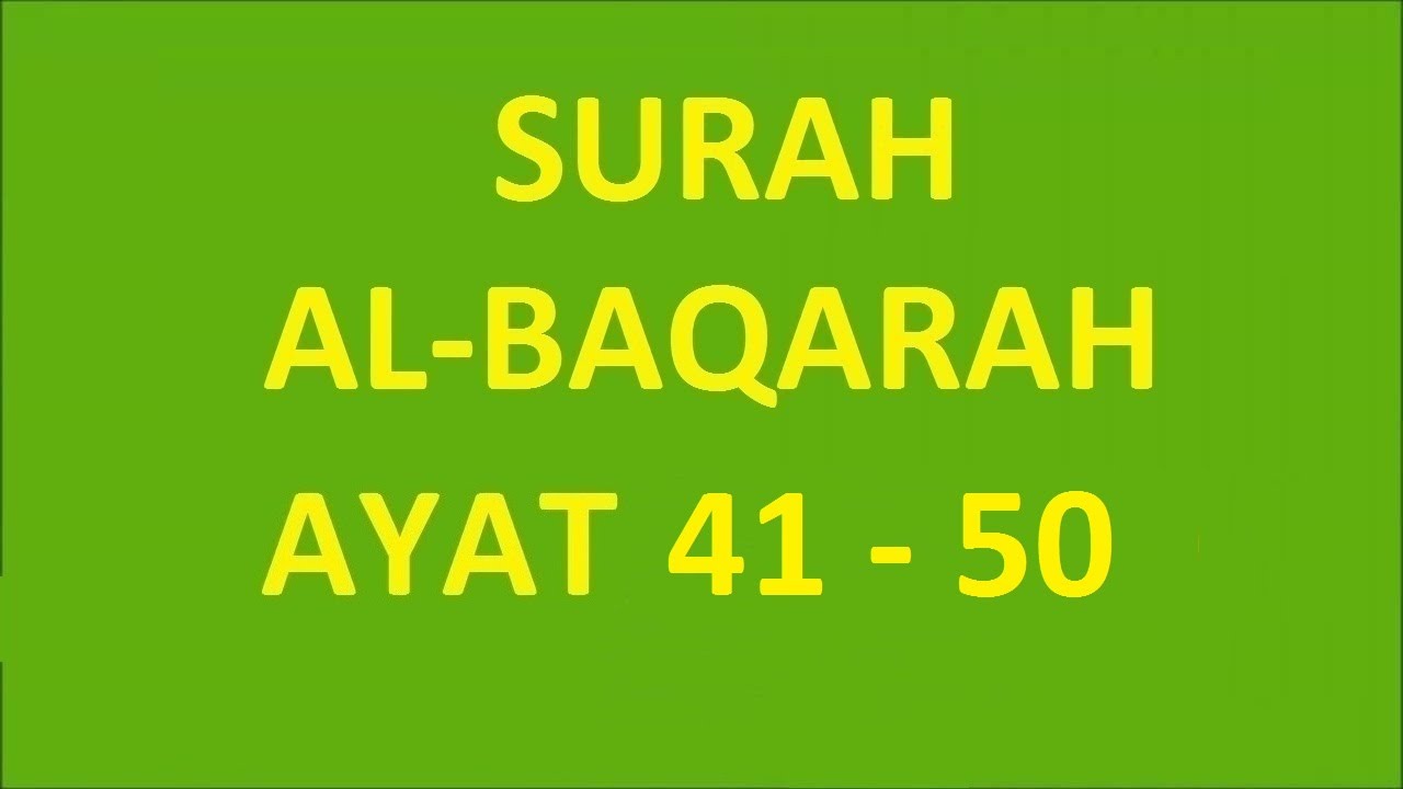 Detail Surat Al Baqarah Ayat 40 50 Nomer 26