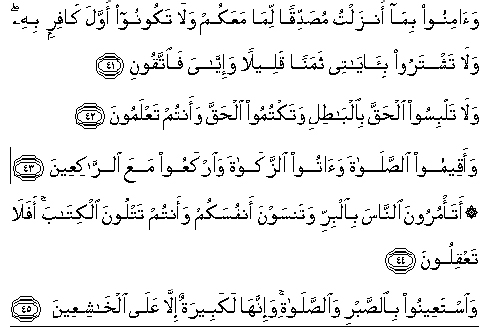 Detail Surat Al Baqarah Ayat 44 Nomer 11