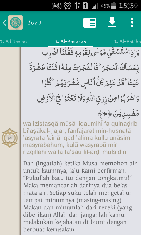 Detail Surat Al Baqarah Ayat 60 Nomer 9