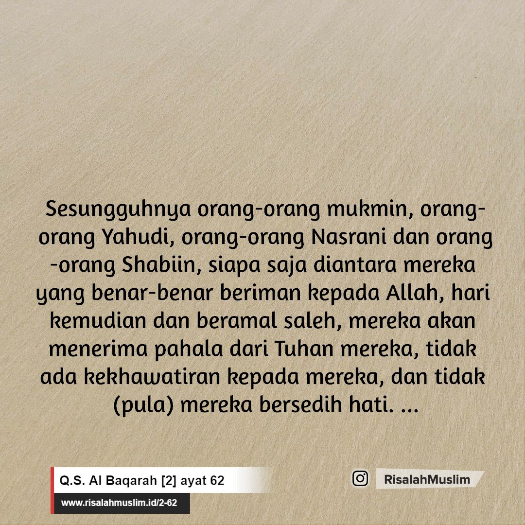 Detail Surat Al Baqarah Ayat 62 Nomer 19