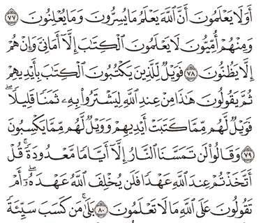 Detail Surat Al Baqarah Ayat 80 Nomer 7