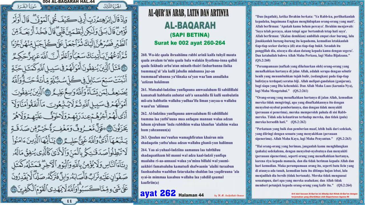 Detail Surat Al Baqarah Terjemahan Nomer 5