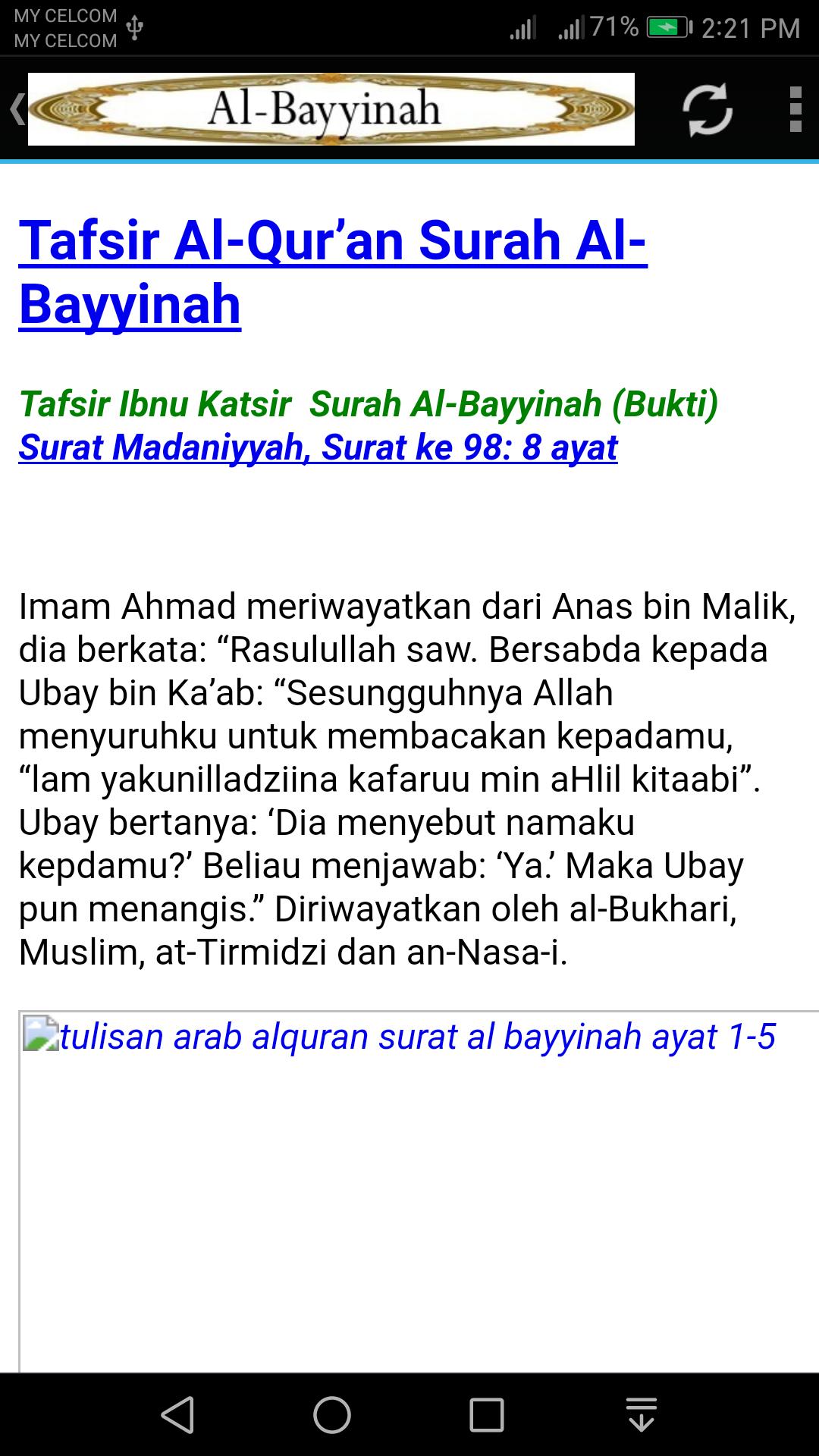 Detail Surat Al Bayyinah Ayat 1 5 Nomer 43