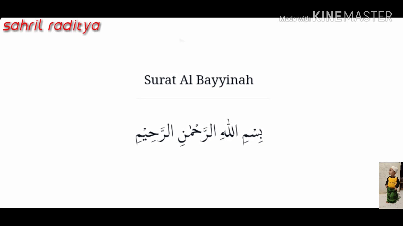 Detail Surat Al Bayyinah Ayat 1 8 Latin Nomer 10