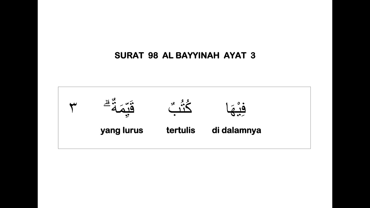 Detail Surat Al Bayyinah Ayat 3 Nomer 15