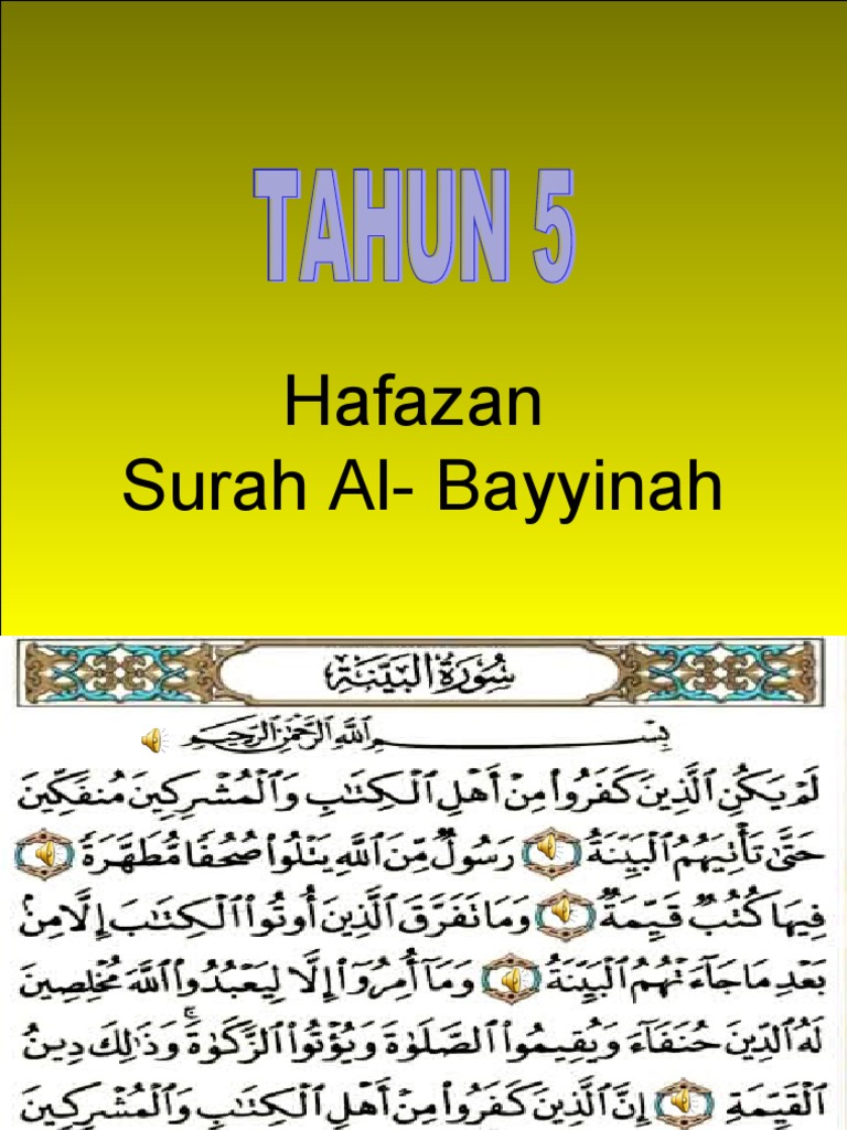 Detail Surat Al Bayyinah Ayat 4 Nomer 45