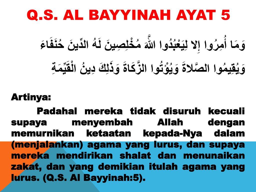 Detail Surat Al Bayyinah Diturunkan Di Kota Nomer 13