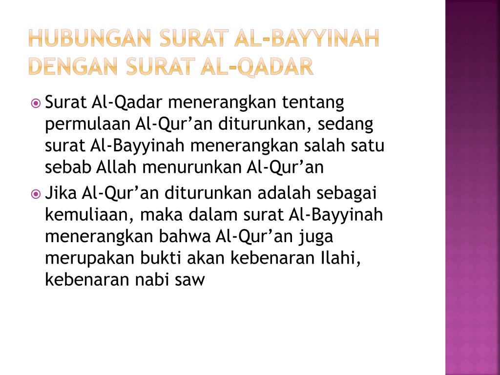 Detail Surat Al Bayyinah Diturunkan Di Kota Nomer 25