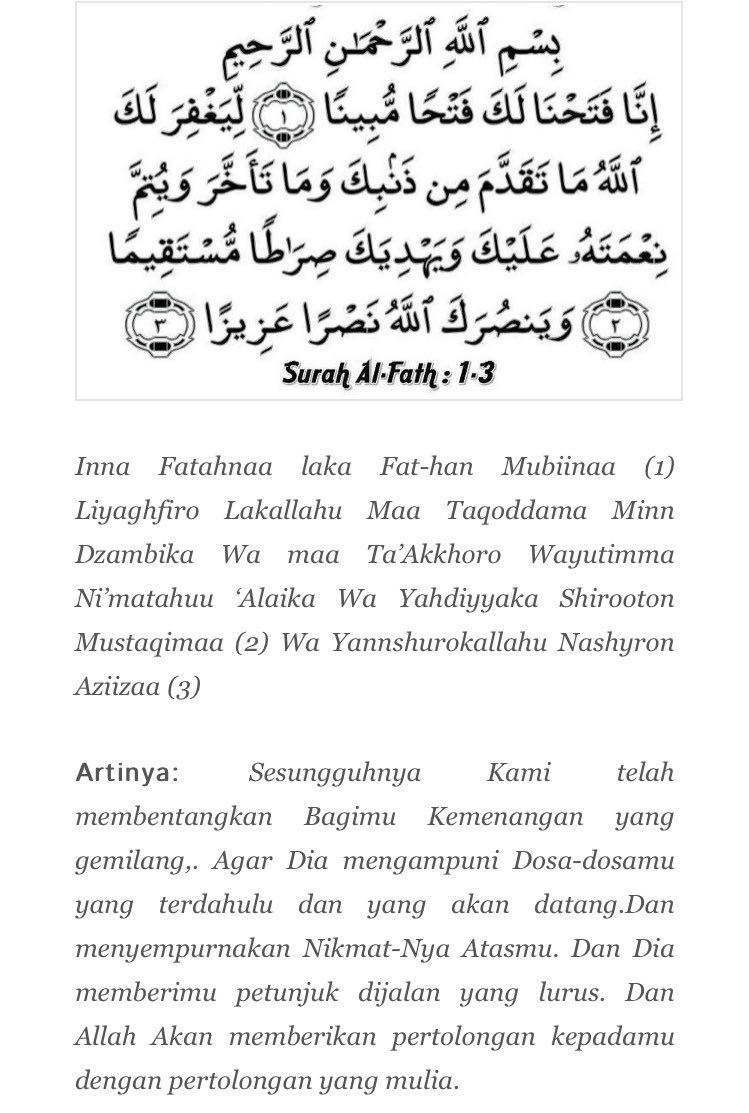 Detail Surat Al Fath 1 4 Nomer 12