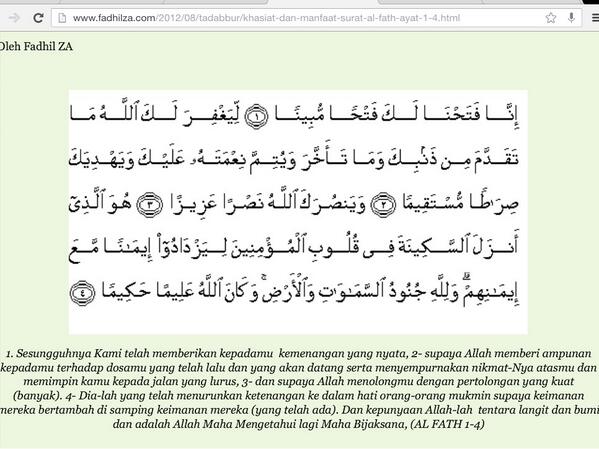 Detail Surat Al Fath 1 4 Nomer 13