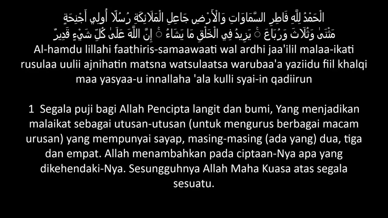 Detail Surat Al Fathir Ayat 1 Nomer 9