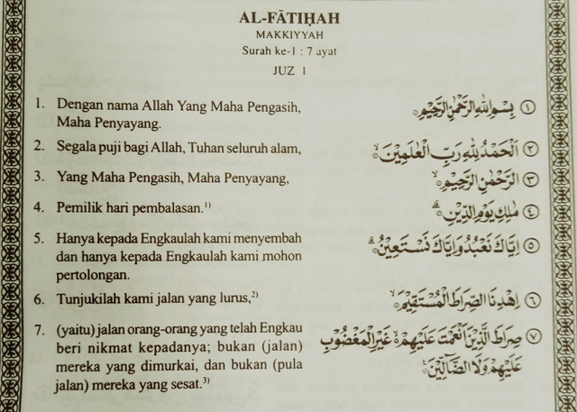 Detail Surat Al Fatihah Ayat 1 7 Nomer 19