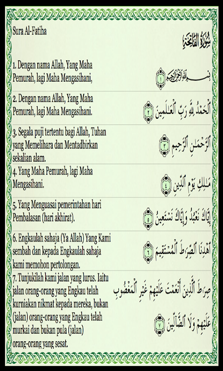 Detail Surat Al Fatihah Dan Latinnya Nomer 12