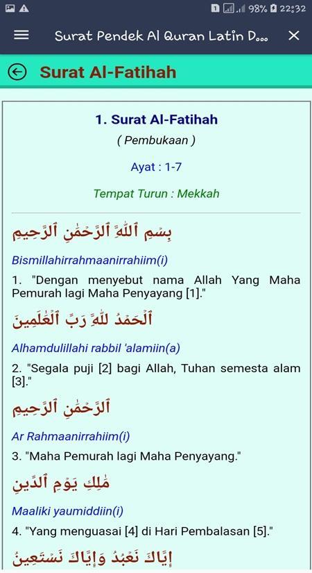 Detail Surat Al Fatihah Dan Latinnya Nomer 28