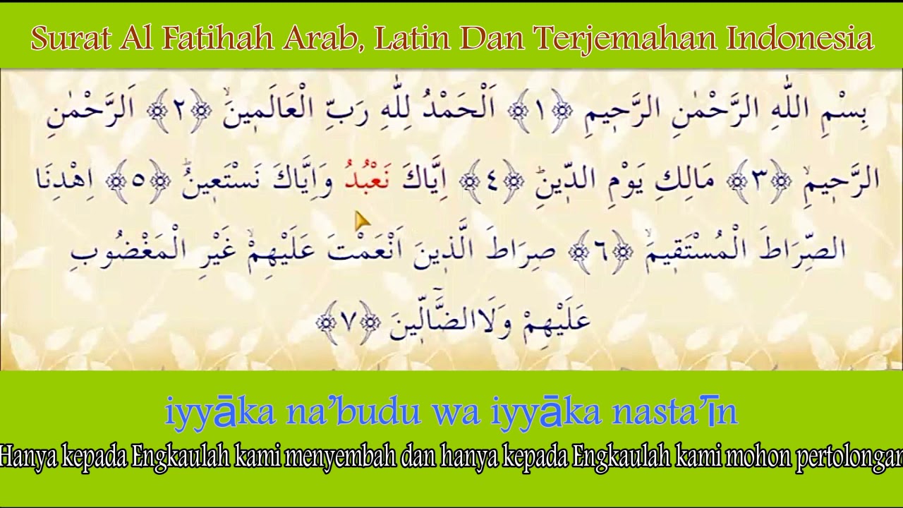 Detail Surat Al Fatihah Indonesia Nomer 52