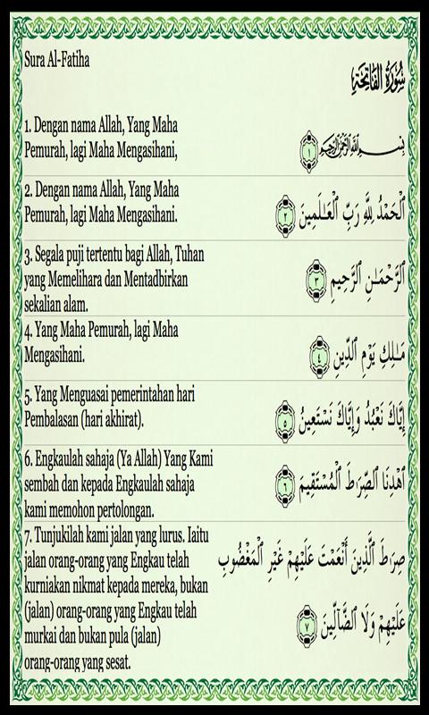 Detail Surat Al Fatihah Lengkap Nomer 15