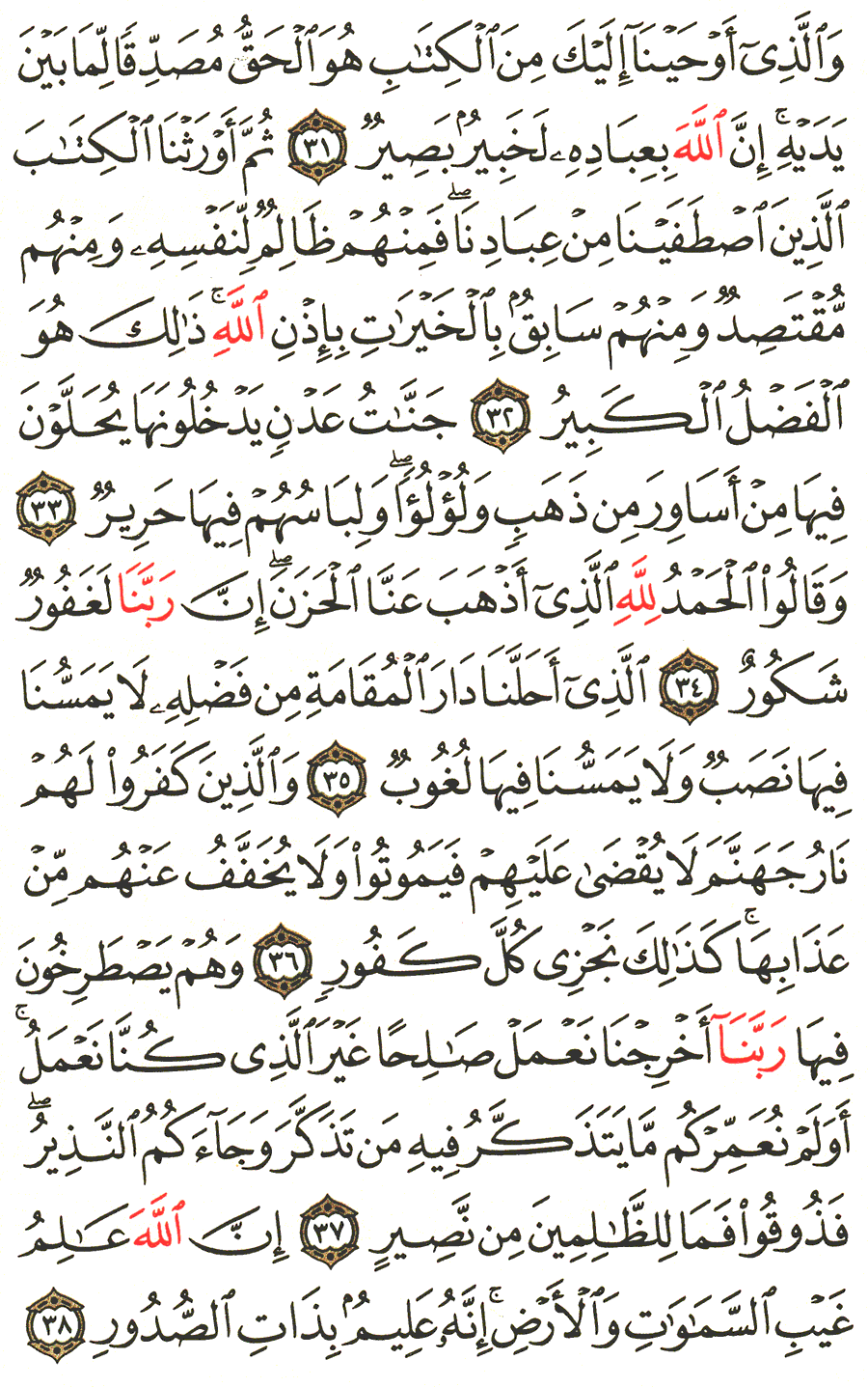 Detail Surat Al Fatir Ayat 32 Nomer 48