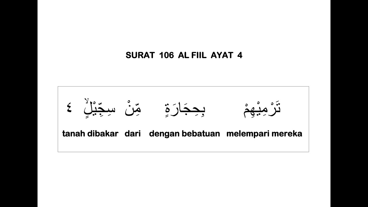 Detail Surat Al Fiil Ayat 4 Nomer 4