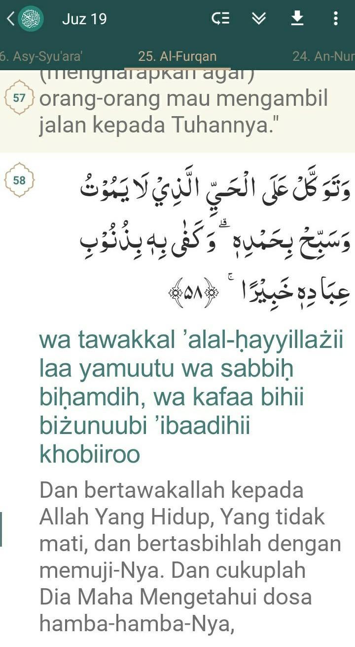 Detail Surat Al Furqan Ayat 58 Nomer 9