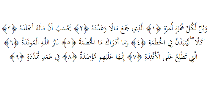 Detail Surat Al Hamzah Nomer 24