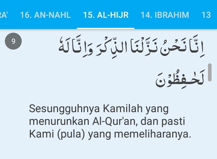 Detail Surat Al Hijr Ayat 15 Nomer 8