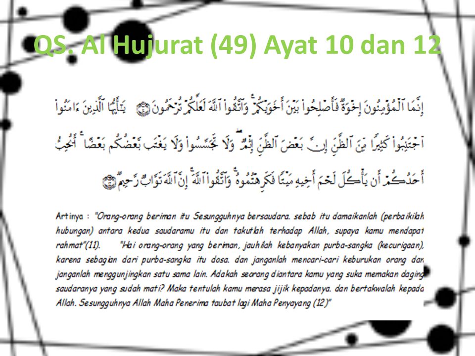 Detail Surat Al Hujurat 10 Dan 12 Nomer 19