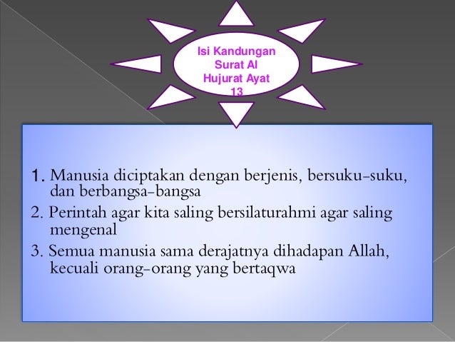 Detail Surat Al Hujurat Ayat 12 13 Nomer 35