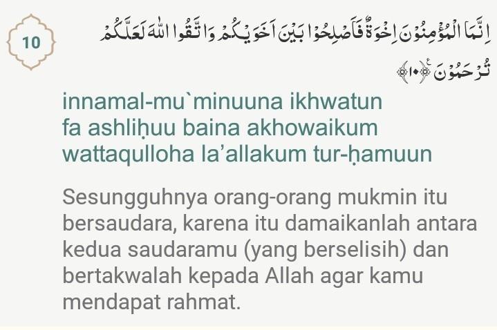 Detail Surat Al Hujurat Ayat 12 Latin Nomer 18