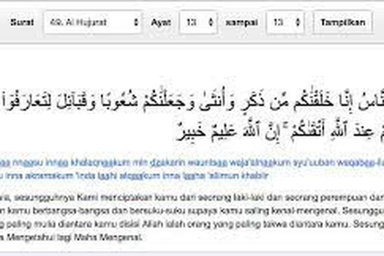 Detail Surat Al Hujurat Ayat 13 Nomer 10