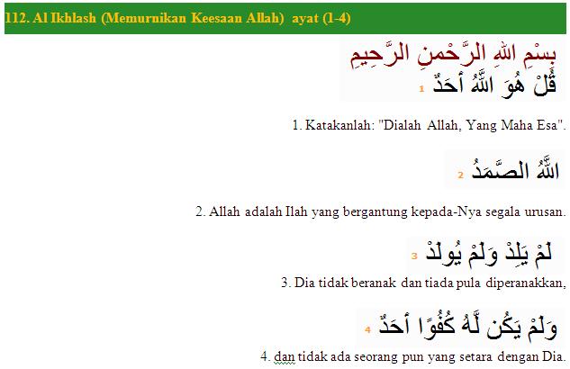 Detail Surat Al Ikhlas Diturunkan Di Kota Mana Nomer 9