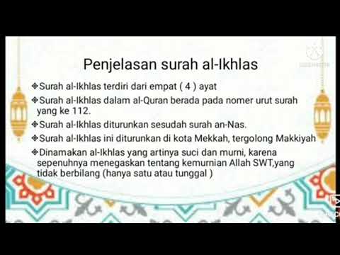 Detail Surat Al Ikhlas Turun Di Kota Nomer 30