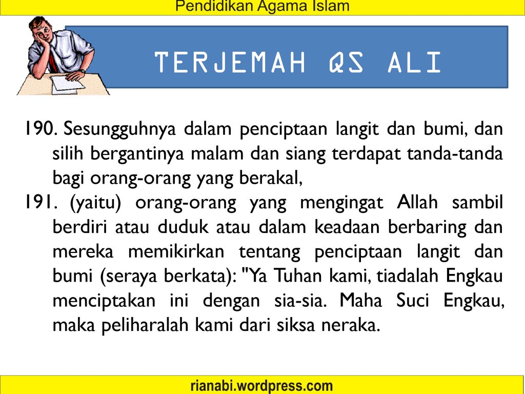 Detail Surat Al Imran 190 Dan 191 Nomer 34