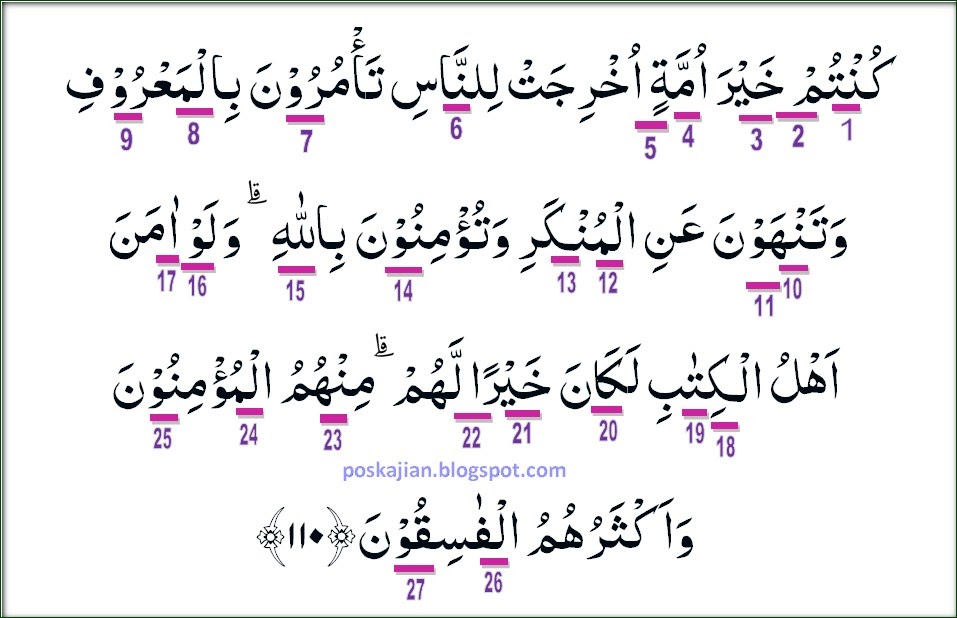 Detail Surat Al Imran Ayat 110 Nomer 12