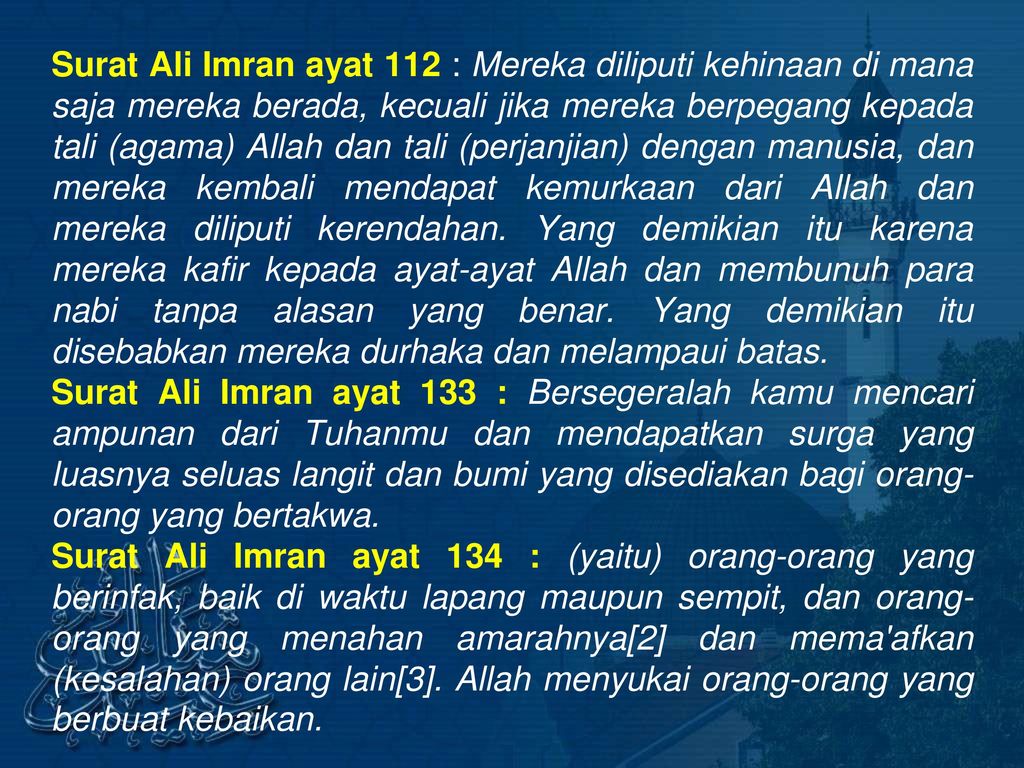 Detail Surat Al Imran Ayat 133 Nomer 36