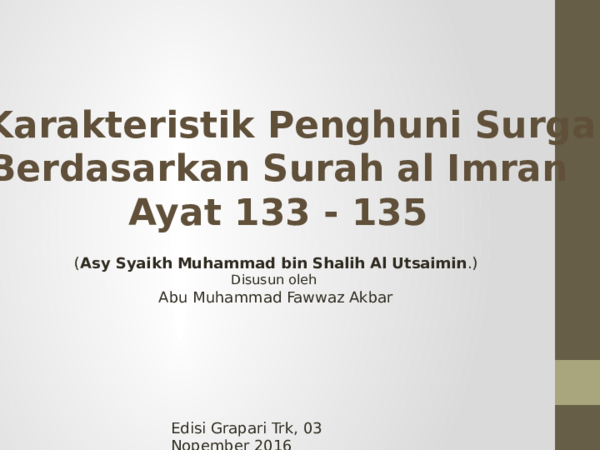 Detail Surat Al Imran Ayat 133 Nomer 47