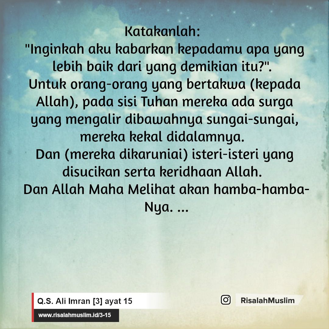 Detail Surat Al Imran Ayat 15 Nomer 8