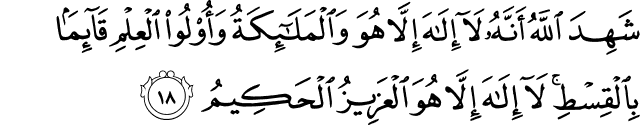 Detail Surat Al Imran Ayat 18 Nomer 16