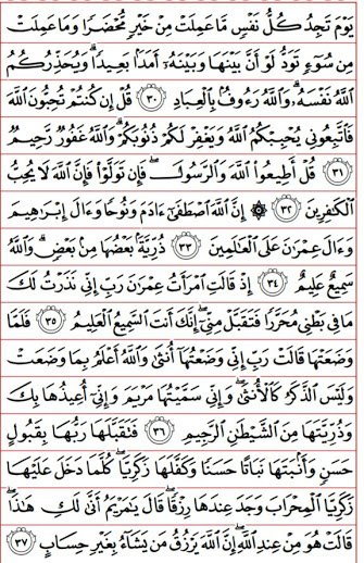 Detail Surat Al Imran Ayat 30 Nomer 3